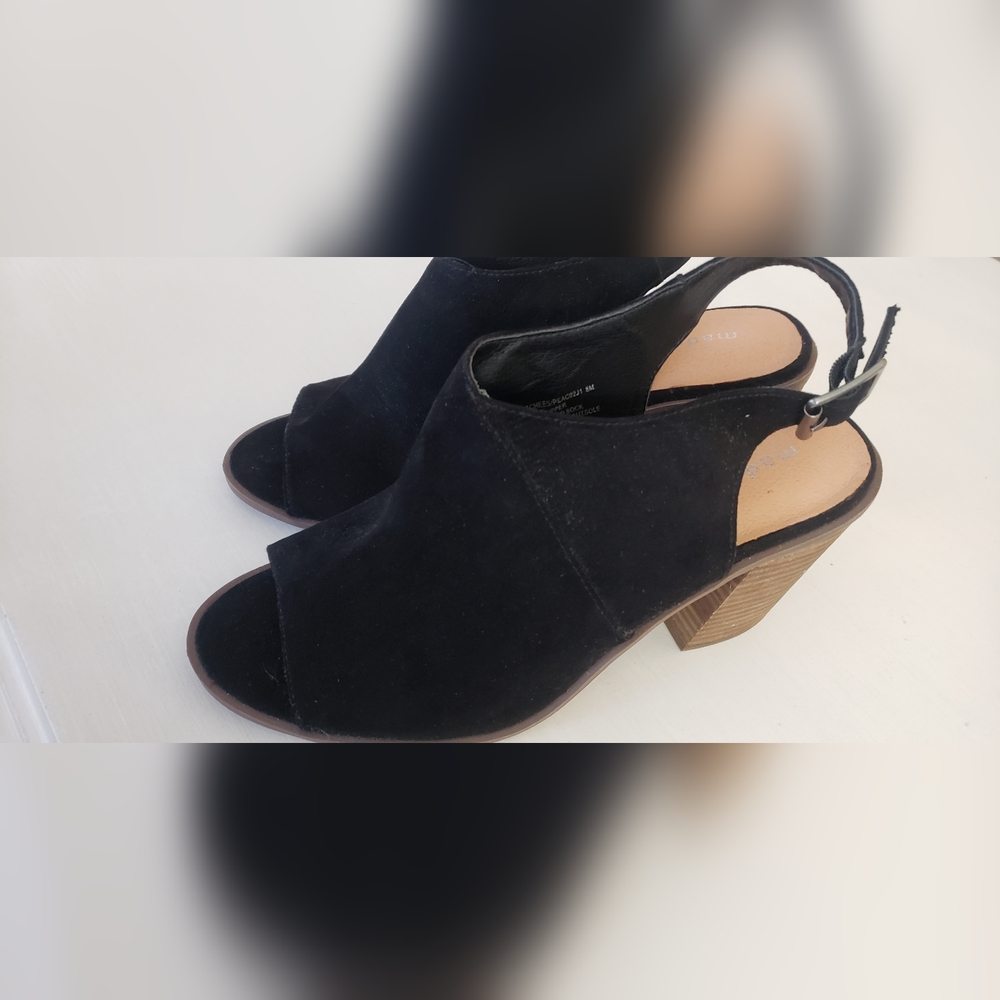 Madden Girl suede heels, Size 8, Black, worn once